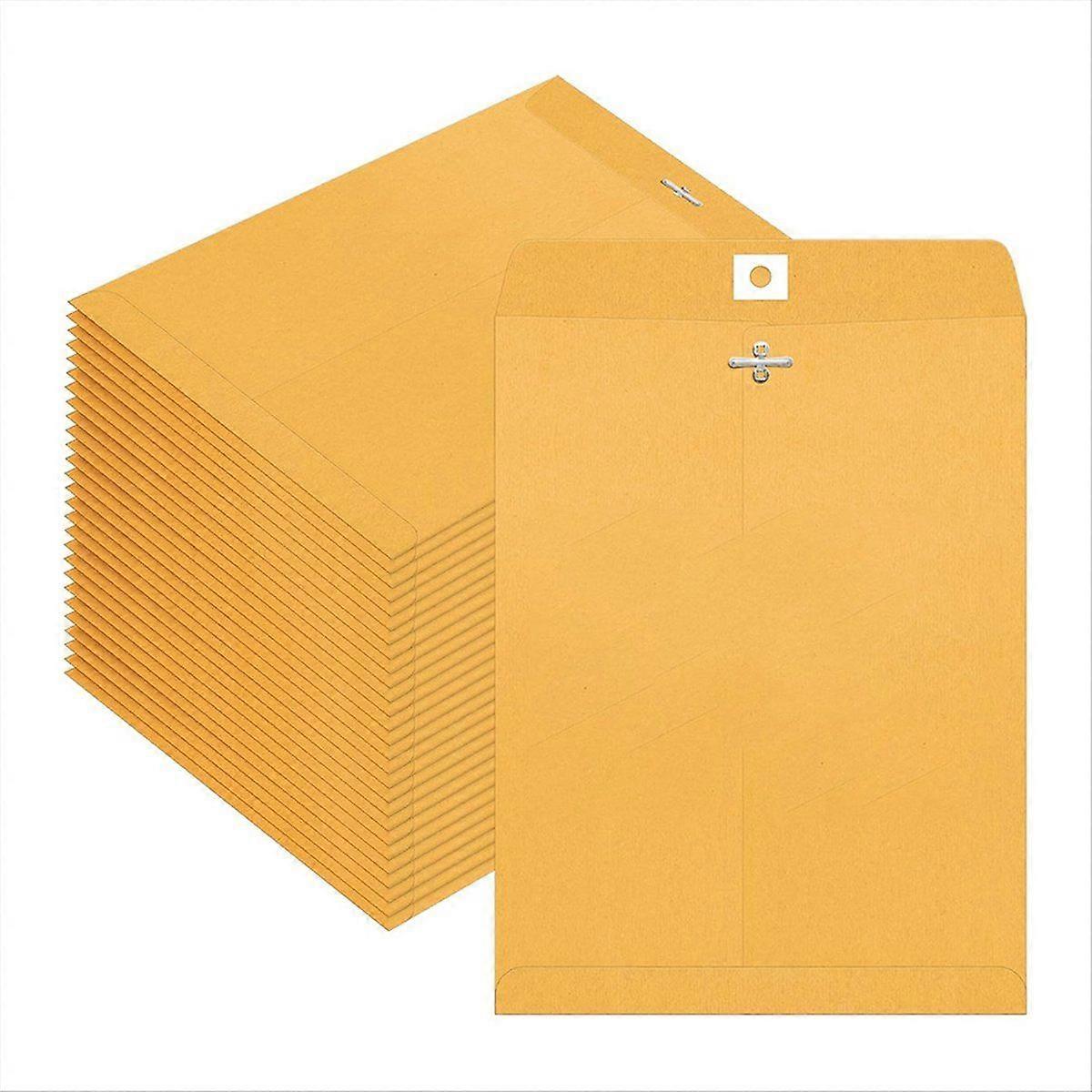 9x12inch Clasp Envelopes 100 Count - Envelopes with Clasp Closure - for Home, Office, Business, or