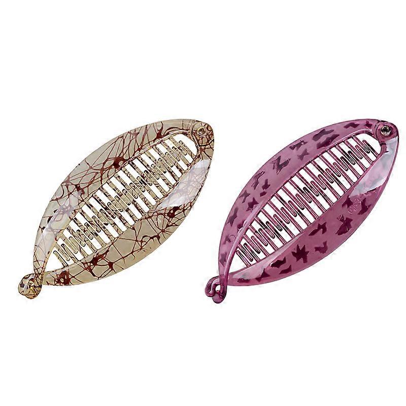 2PCS Hair Claw Banana Clips,Vertical Clip Headpiece For Women