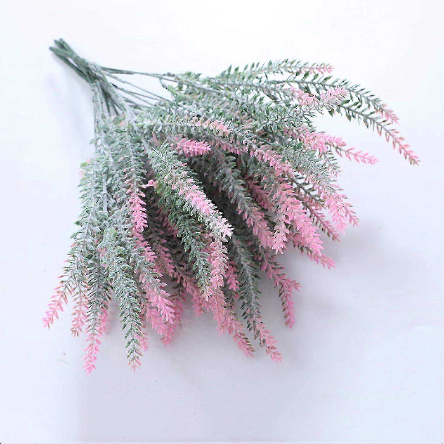 Wheat Ears 5 Forks Flocking Lavender Simulation Home Decoration Flocking