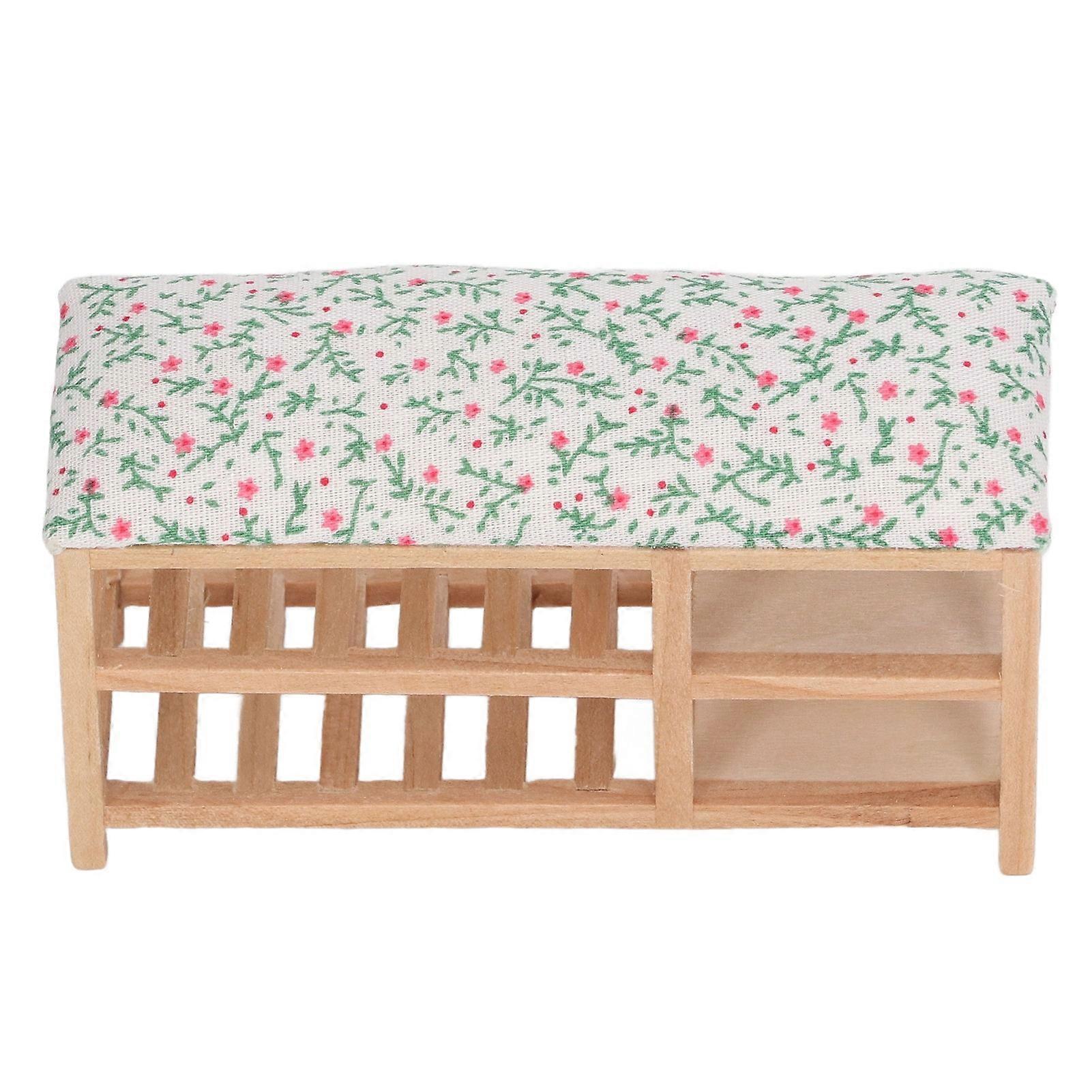 1/12 Dollhouse Shoes Rack 2 Layer Large Storage Space Exquisite Miniature Shoe Shelf for Entrance 