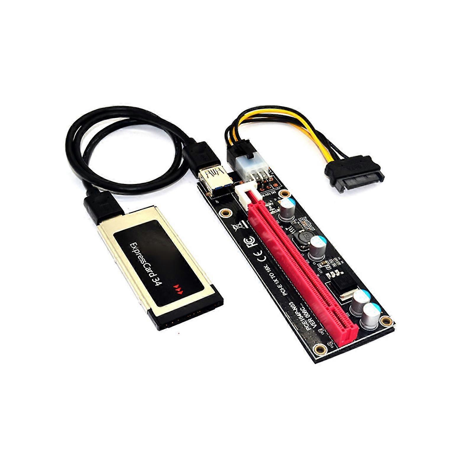 Expresscard Express Card 34mm to PCI-E 16X Riser for Laptop External GPU Card SI FT