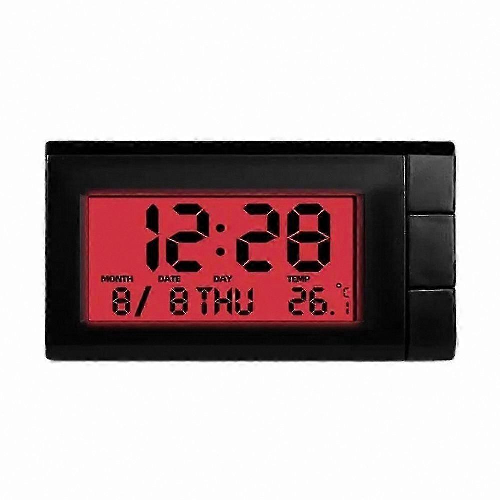 Digital Clock Thermometer for Car Dashboard LCD Display Auto Interior Decor Accessory