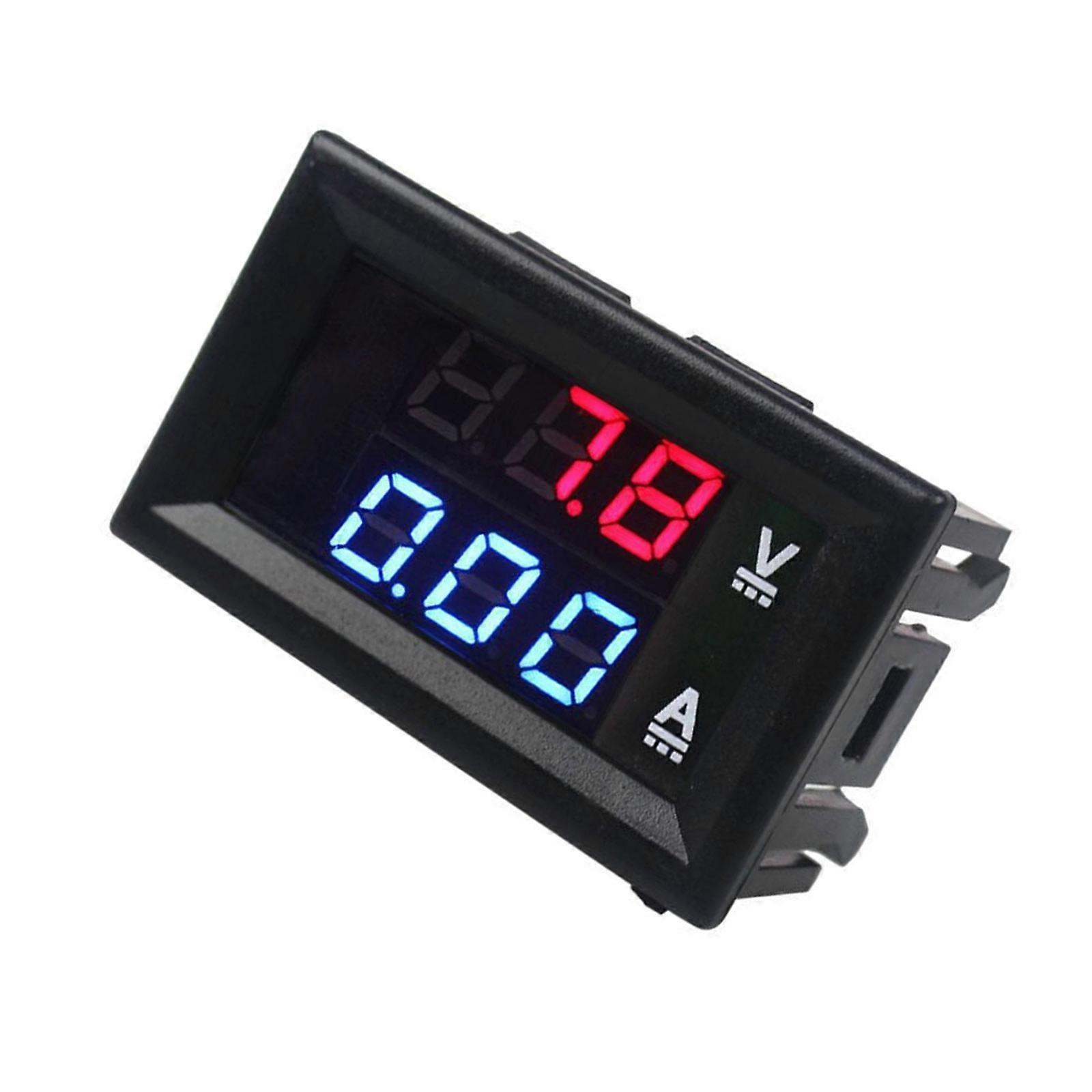 High Precisions Digital Meter Two LED Display 0-100V 10A With Clear Readout For Battery Management Multicolor