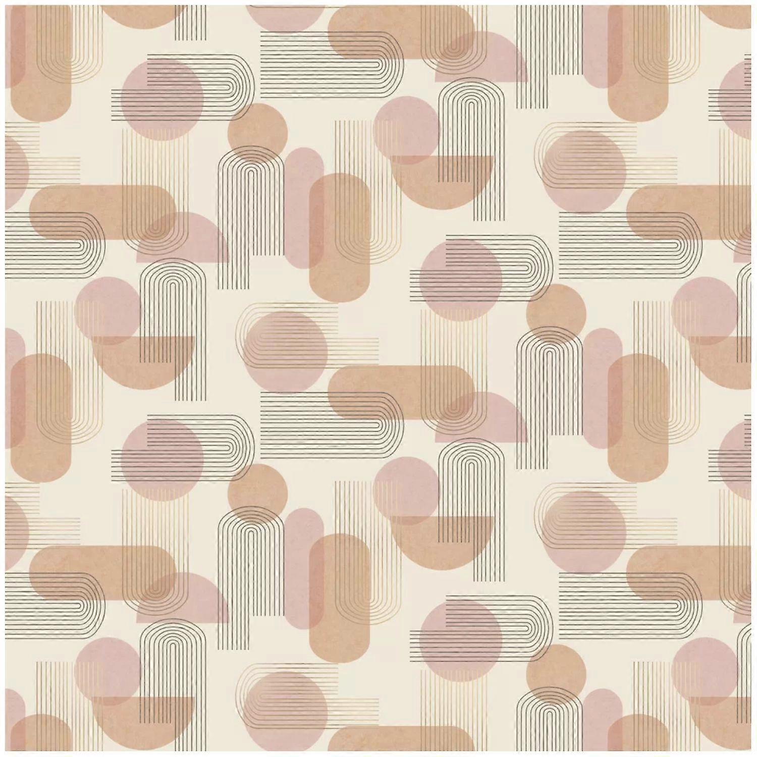 Holden Decor Arch Geo Orange Wallpaper