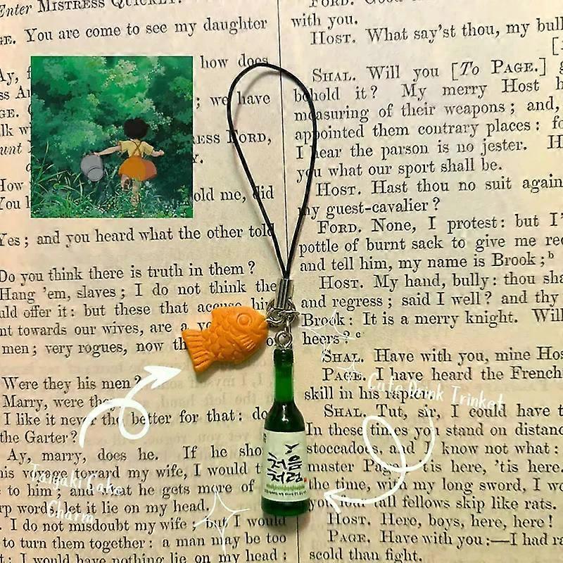 Matching Calico and Orange Cat Phone Charm /Green Ramune Drink Phone Charm