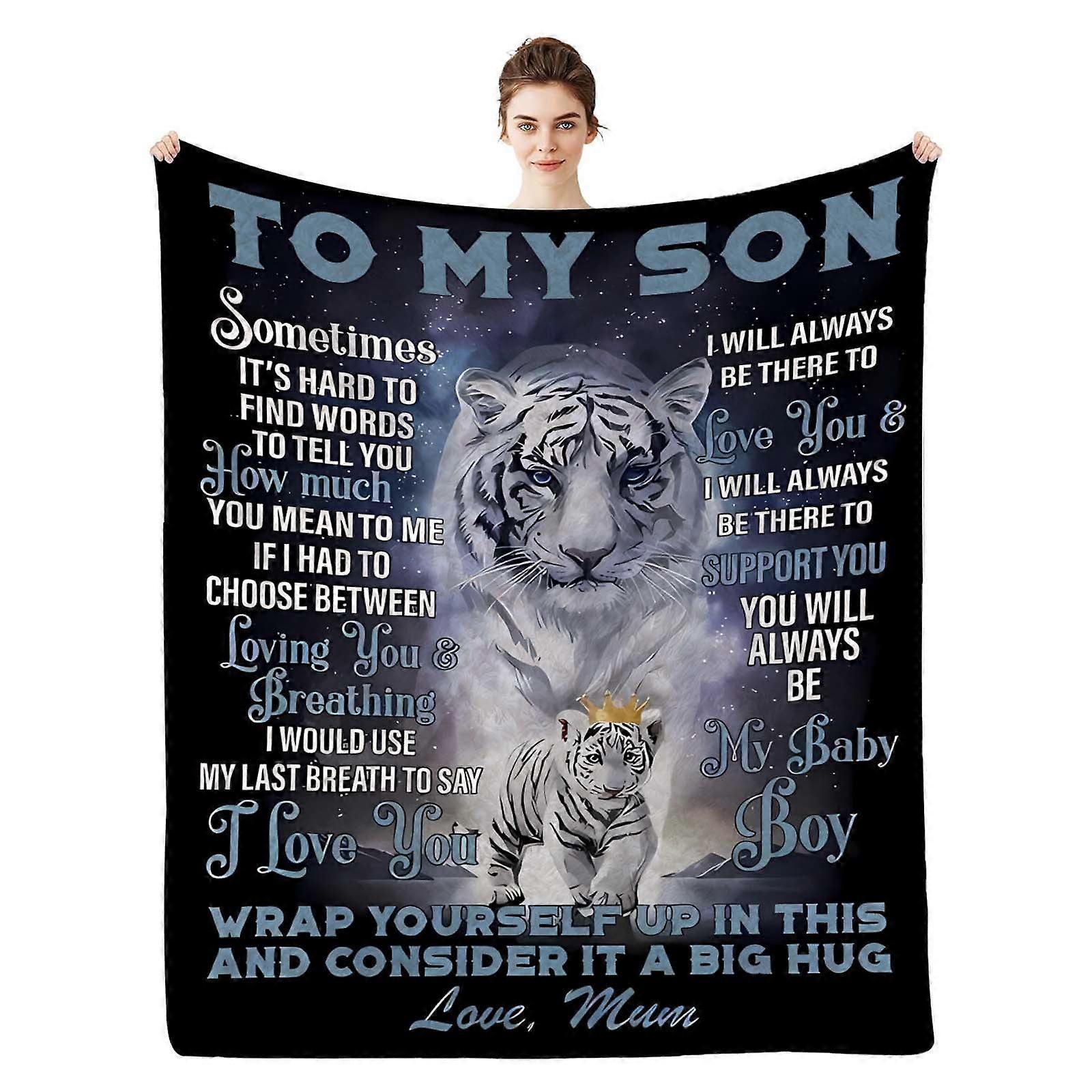 maxiaoxia flanneltæppe aircondition-tæppe frokostpause-tæppe gaver til søn varmt blødt tæppe til seng sofa sofa