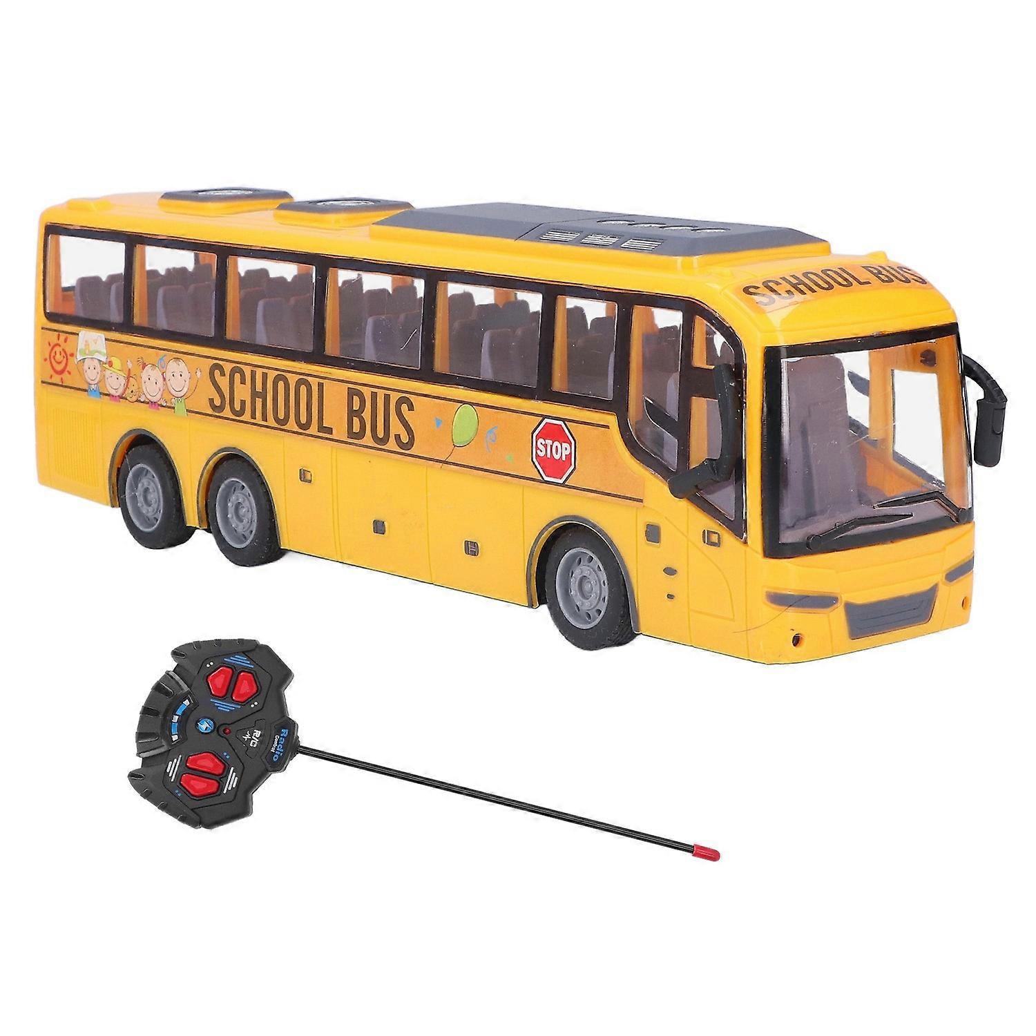 Remote Control Bus Children Simulated LED Light RC School Bus Electronic Vehicle Toy Birthday Gift