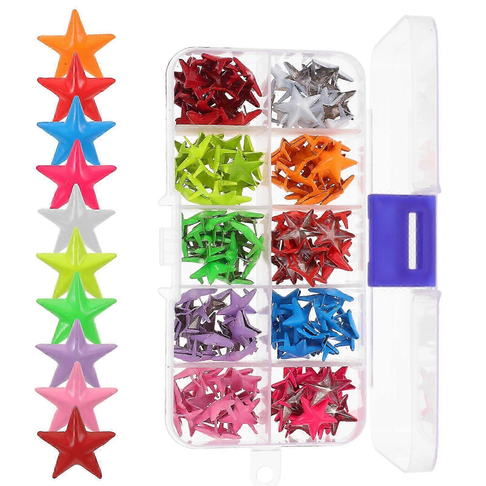 DIY Leathercraft Star Rivets for Decor 500Pcs Metal Studs Decorative Rivets Edition 1107