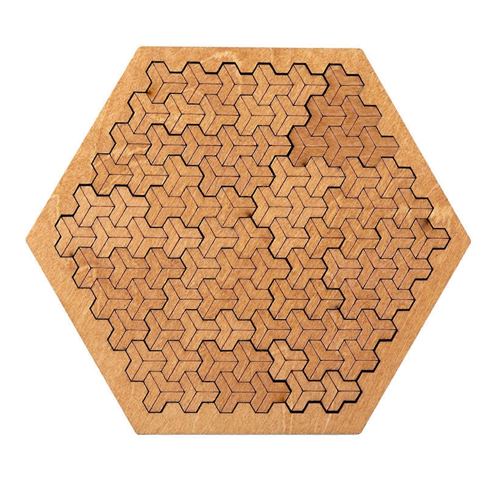Wooden Fractal Tray Jigsaw Puzzle - Logic Brain Teaser Difficult Puzzle for Adults, Irregular Shape & Challenging Design