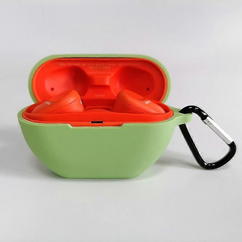 For Sony Wf-sp800n Headphone Protective Case With Hook,matcha Green