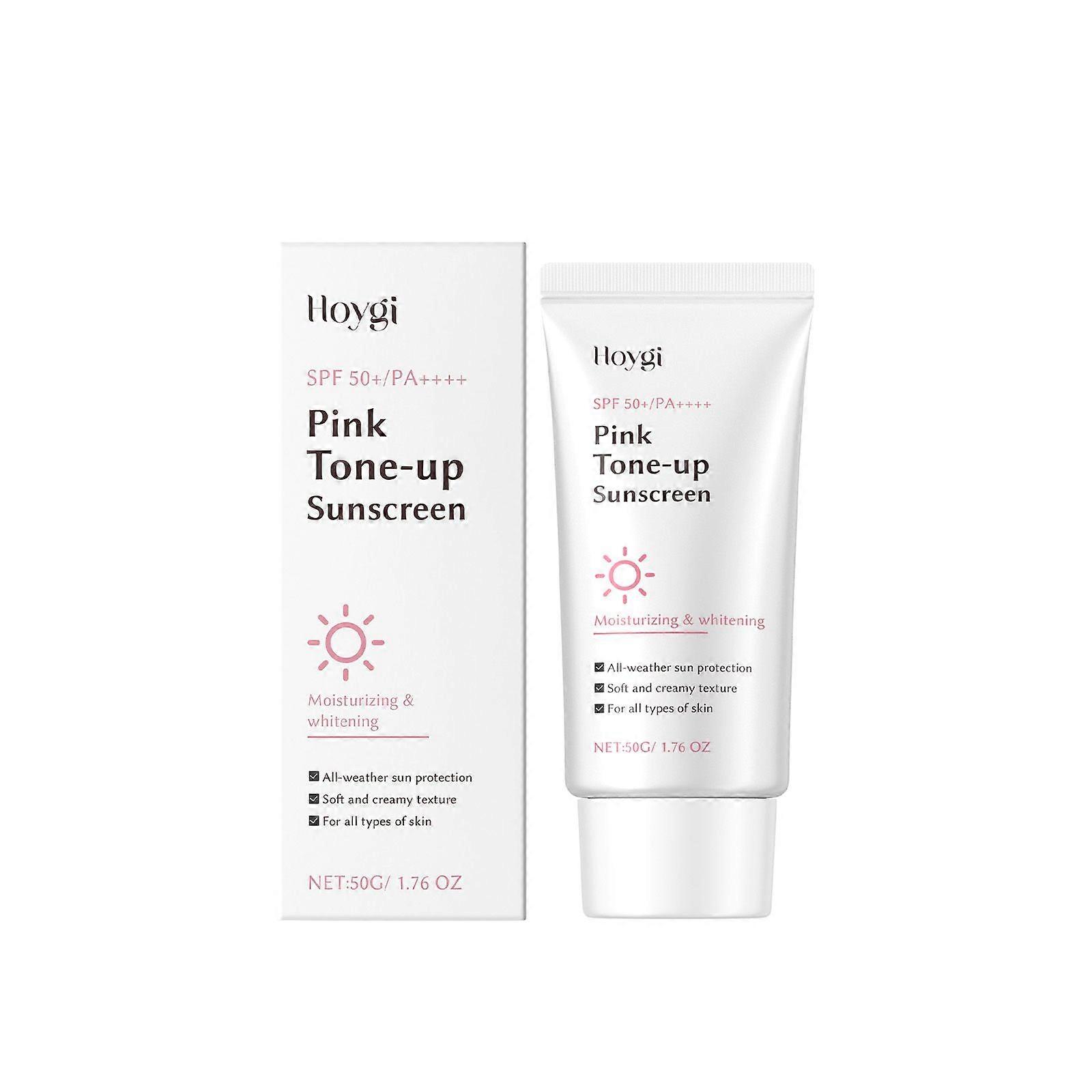 Hoygi Pink Brightening Protective Cream Has A Moisturizing And Refreshing Texture. It Is A Gentle Outdoor Isolation Daily Protective Cream For Summer