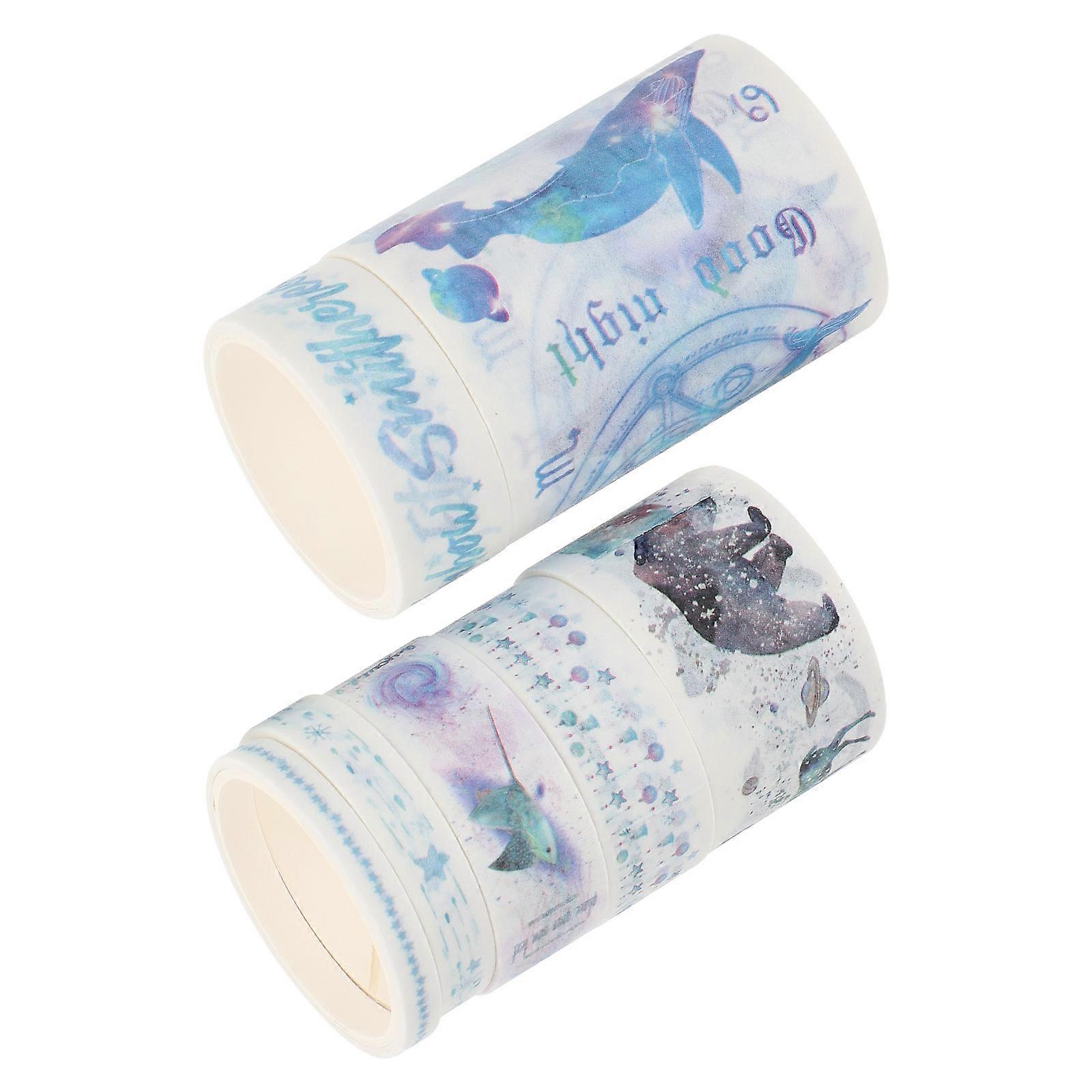 Decorative Tape for DIY 7 Rolls of Multi-Color Journaling Washi Tape