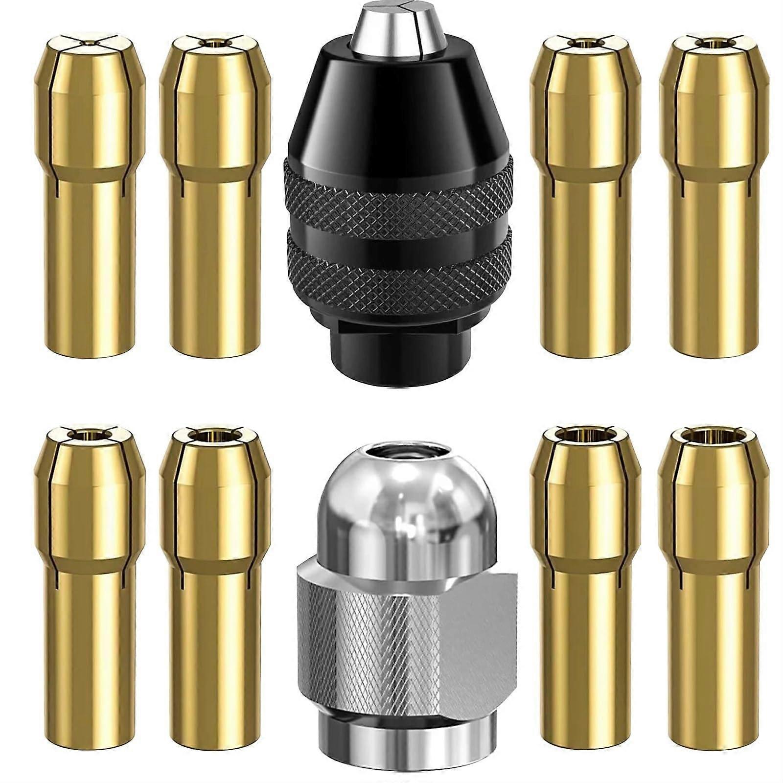 Brass Collet Chuck Collet Set  Precision Quick Release Mini Drill Chuck For Electric Grinding Drills