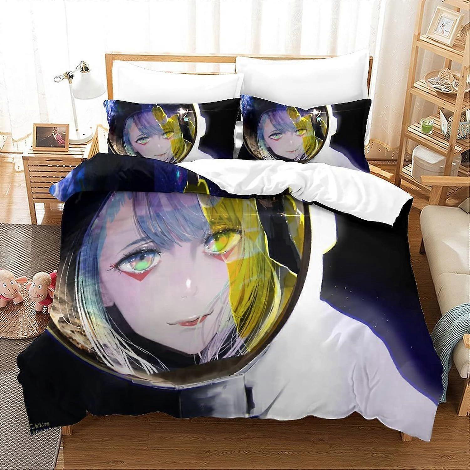 Cyberpunk Edgerunners 3D Print Duvet Cover Set Single Print Duvet Bedding Set Soft David And Lucy Lightweight Microfiber Quilt Cover com 