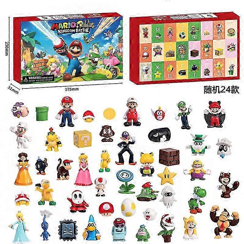 24pcs blind box Christmas advent calendar gift box Minecraft building block toys countdown small ornaments