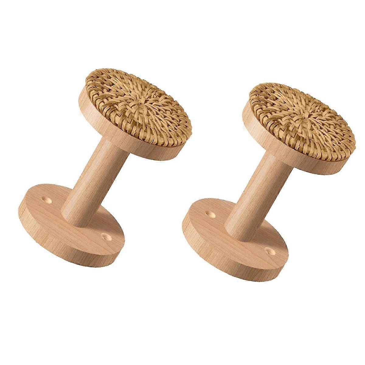 Boho Curtain Holdbacks Rattan Tiebacks Pack of 2 Curtain Holdbacks for Door Window Treatment Sheer a