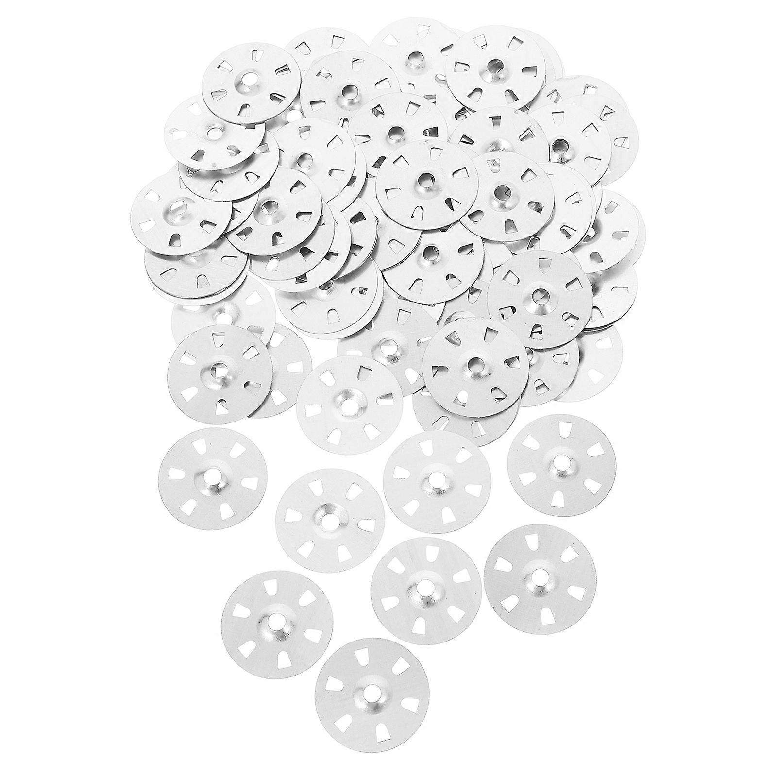 Six Hole Galvanized Iron Washers for Gypsum Board 100Pcs Silver
