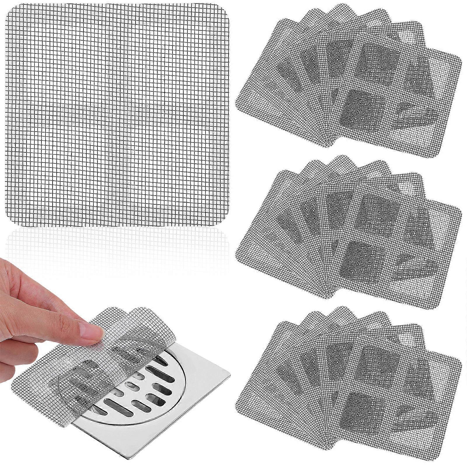 Bathroom Drain Stickers Plastic Hair Catcher for 100Pcs Pack