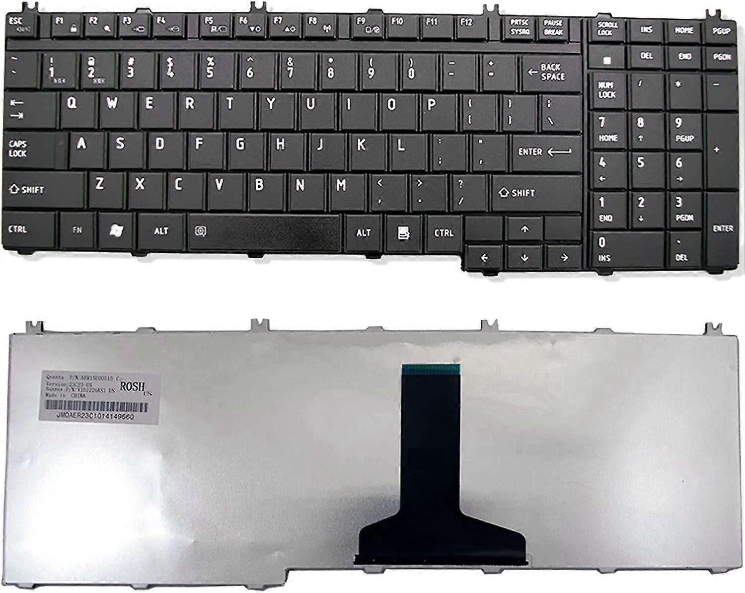 US Black Keyboard Replacement for Toshiba Satellite A505-S6975 to S6990 Models - New