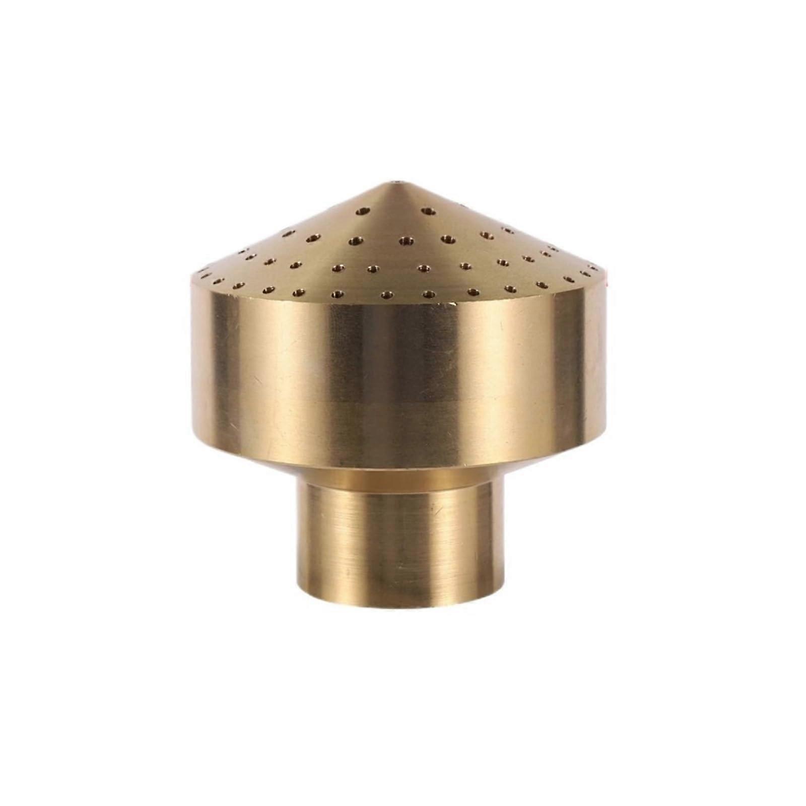 Brass Fountain Nozzle for Garden Pond, Adjustable Spray with Multiple Patterns, 2 Inch Thread
