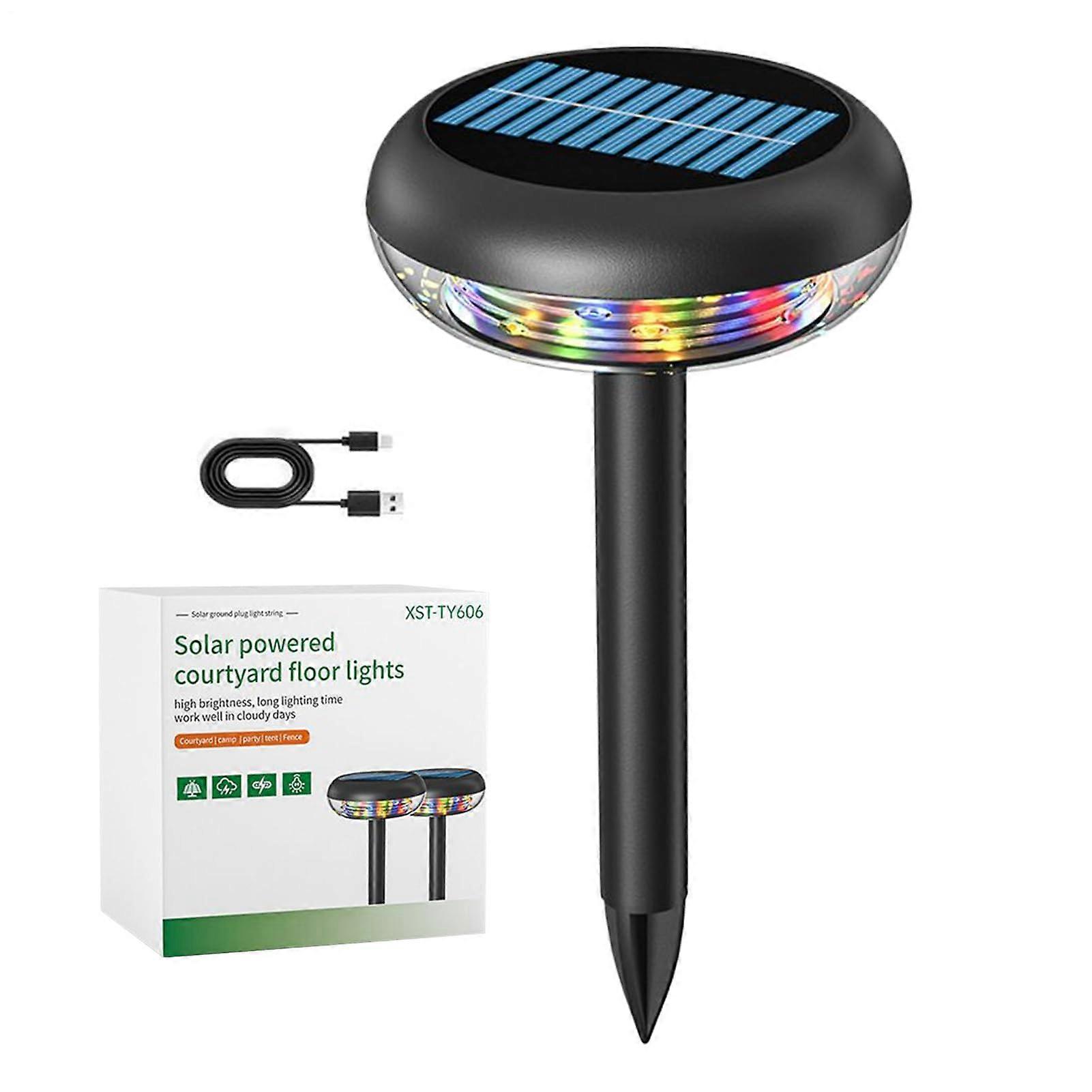 Solar Garden Lights Outdoor Waterproof with Multiple Color Modes, Color Changing Pathway Lights