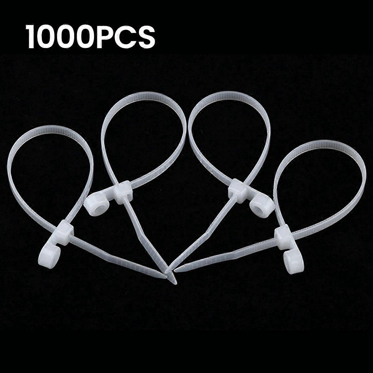 Nylon Cable Ties with Screw Hole - Self-Locking, Bundle Straps