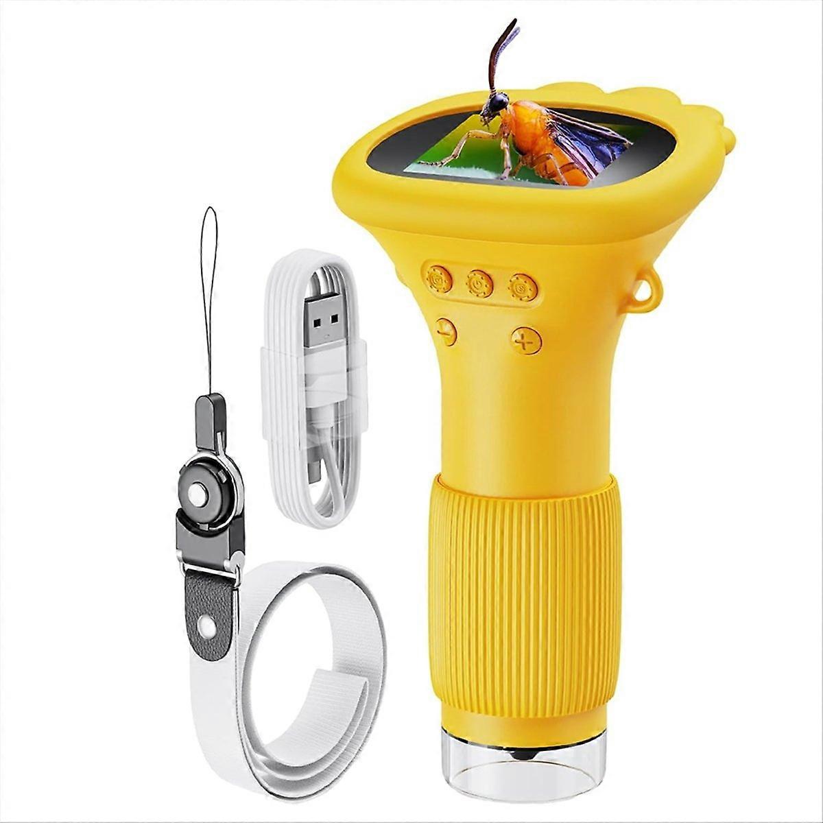 for Kids Pocket Microscope With 8 LEDs With Adjustment Button