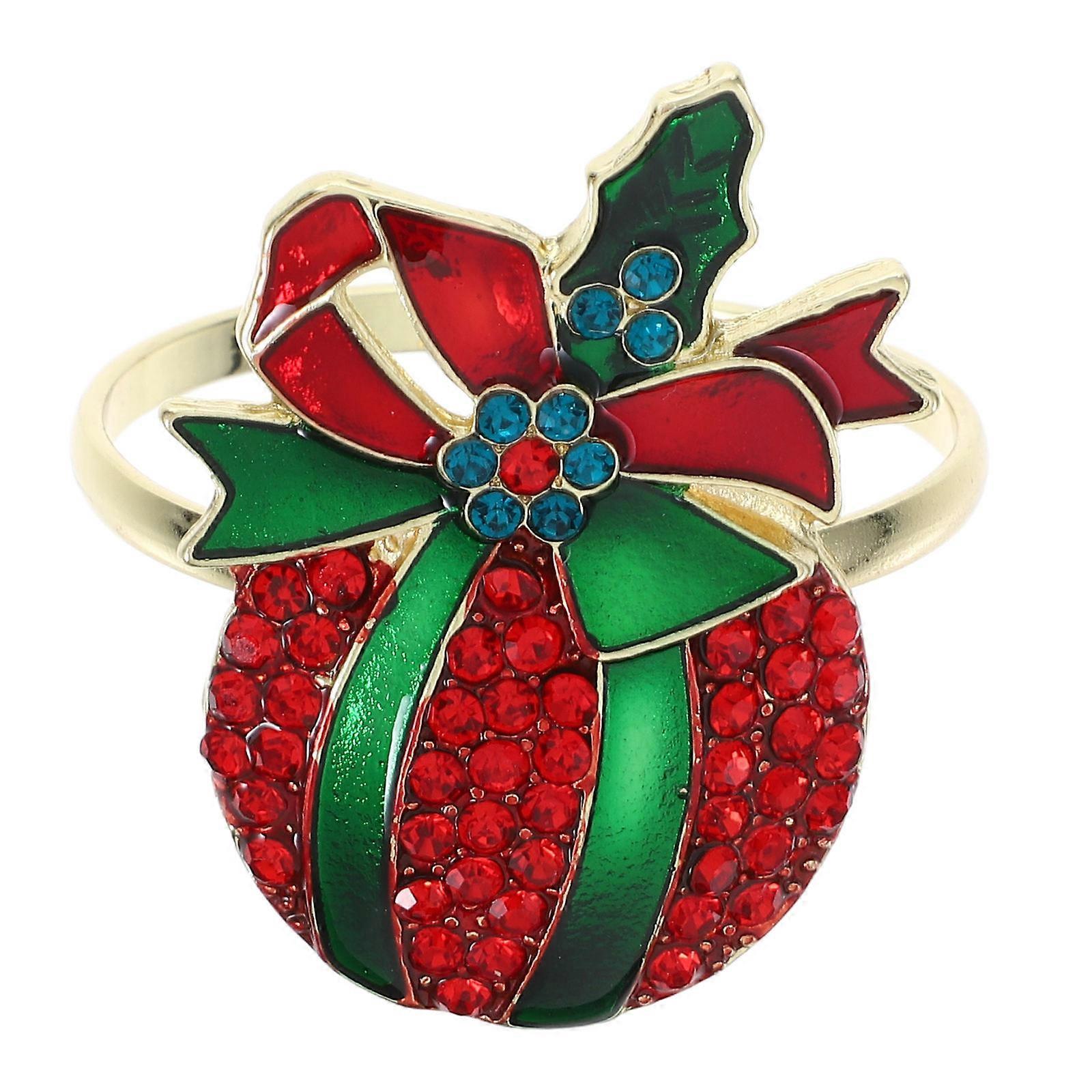 Decorative Napkin Buckles For Christmas Table Settings 1Set