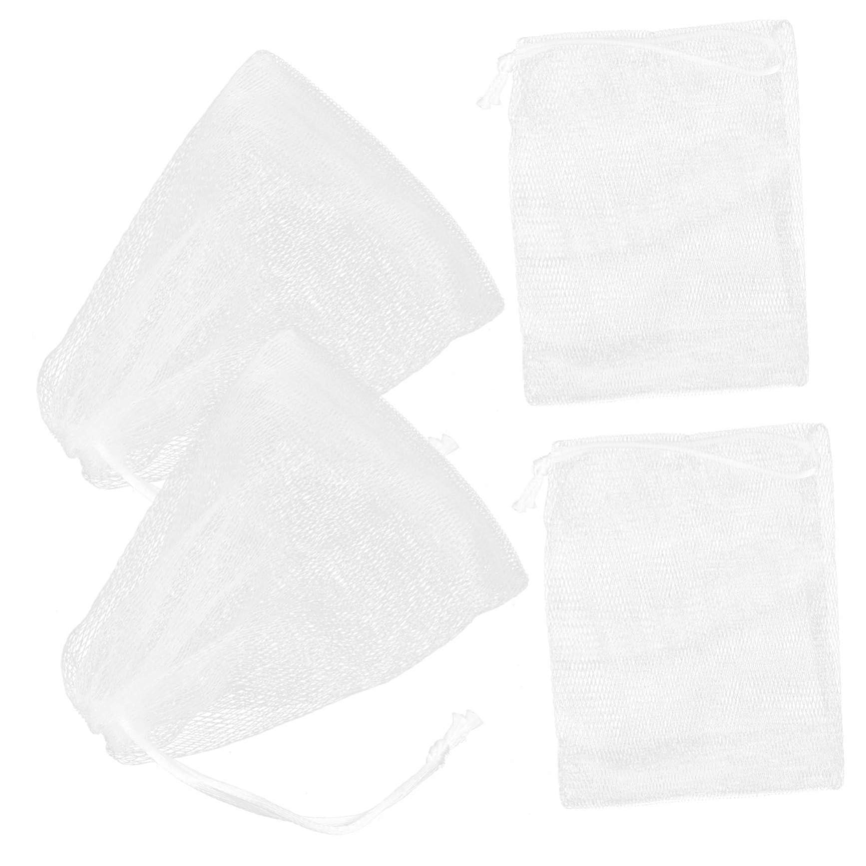 4pcs Soap Saver Bags with Drawstring for Rich Lather and Gentle Exfoliation Random Colors