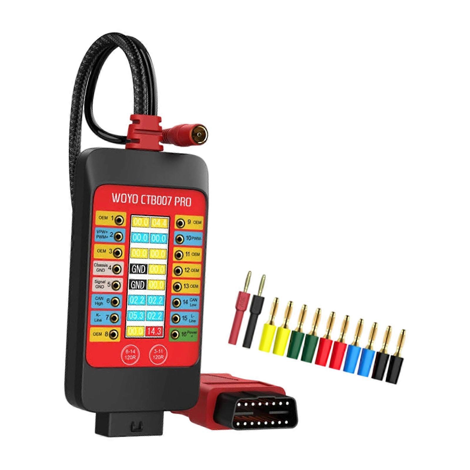 Diagnostic Breakouts Box Featuring LCD Screen for Vehicle Diagnostics and Error Code Retrieval Across Multiple Car Brands Multicolor