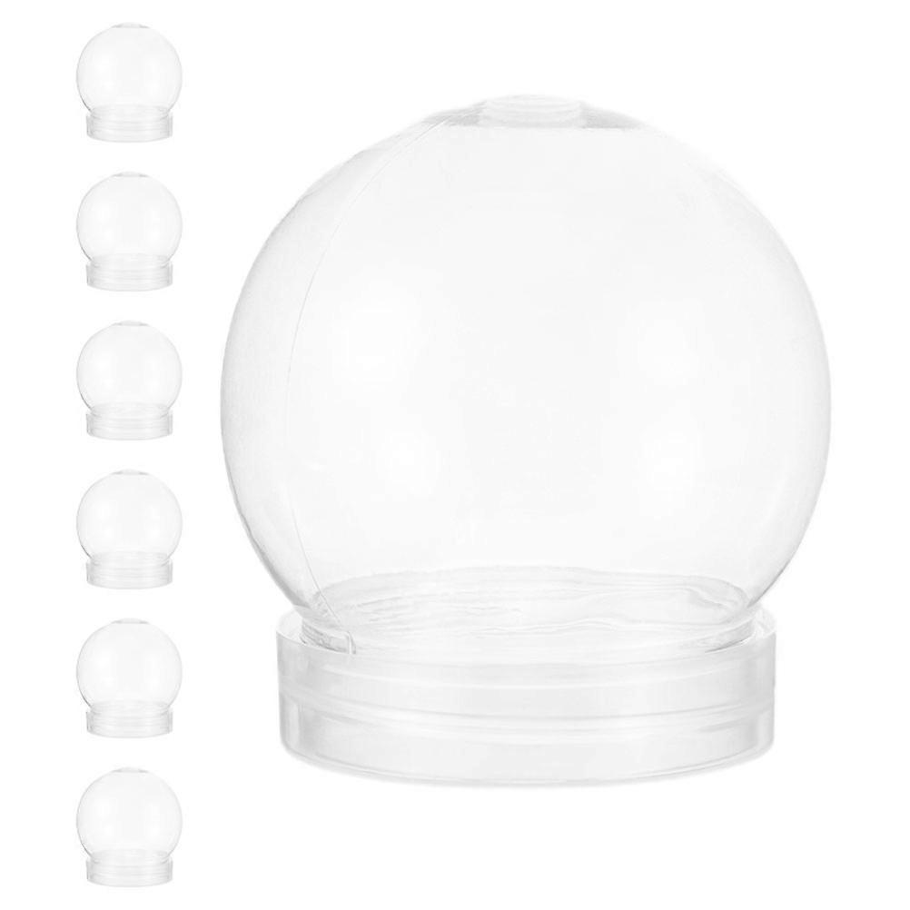 DIY Snow Globe Plastic Clear Globe for Craft Making 7Pcs Pack