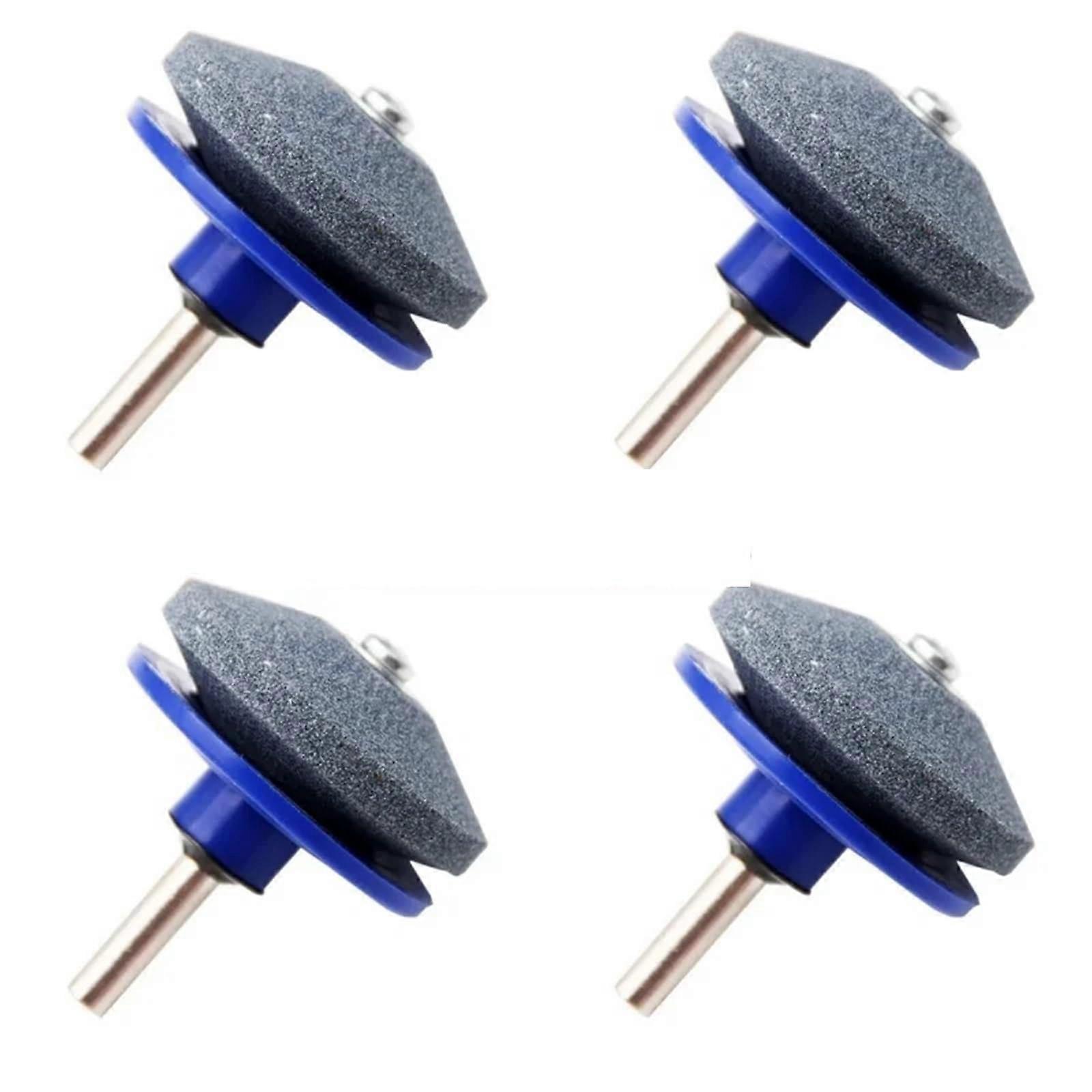 Lawnmower Blade Sharpener Rotary Drill Grinding Head Tool, Heavy Duty Durable Cutter 4pcs