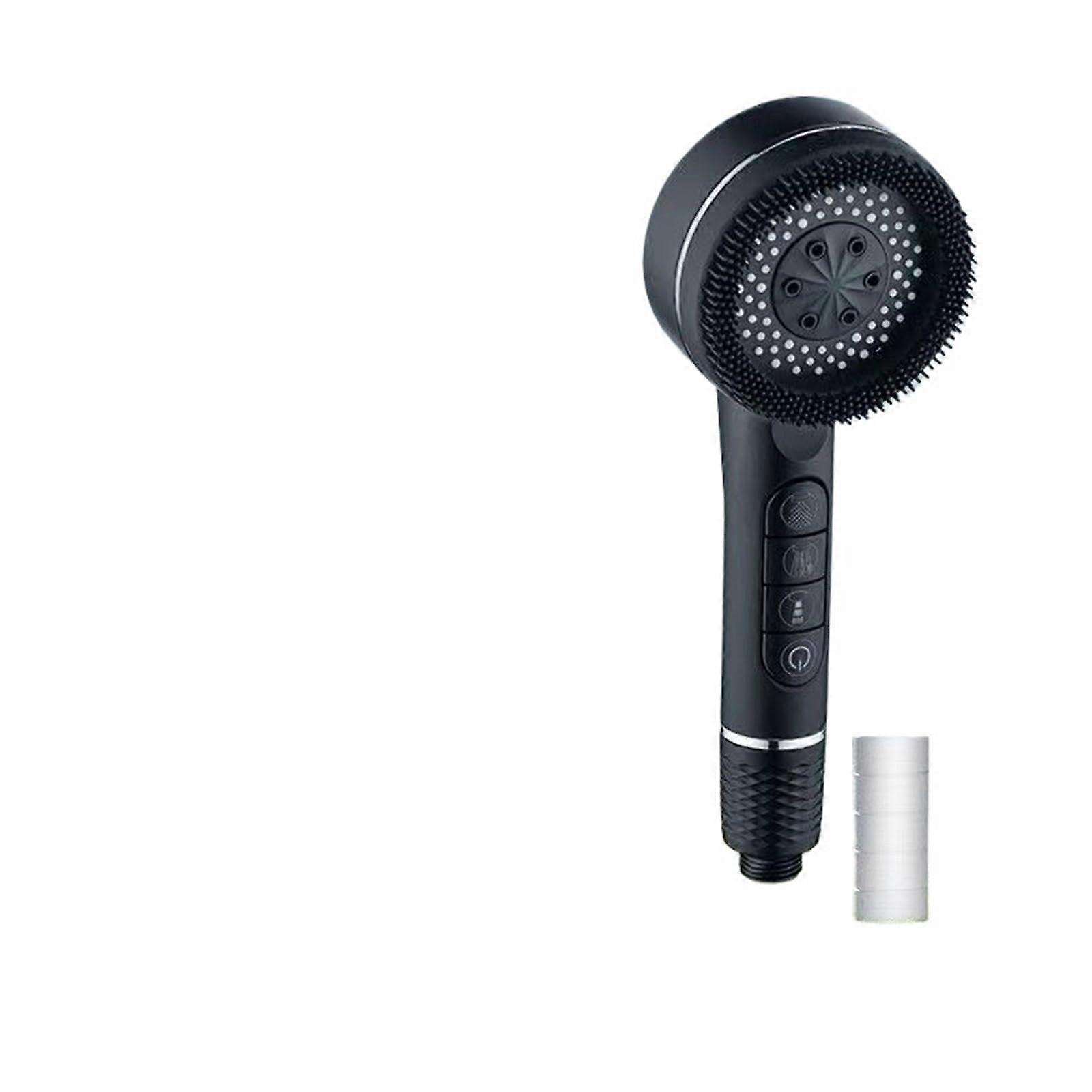 Handheld  Pressure Shower Head with Filter, 3 Spray Modes, Water Saving, Easy Install, Black