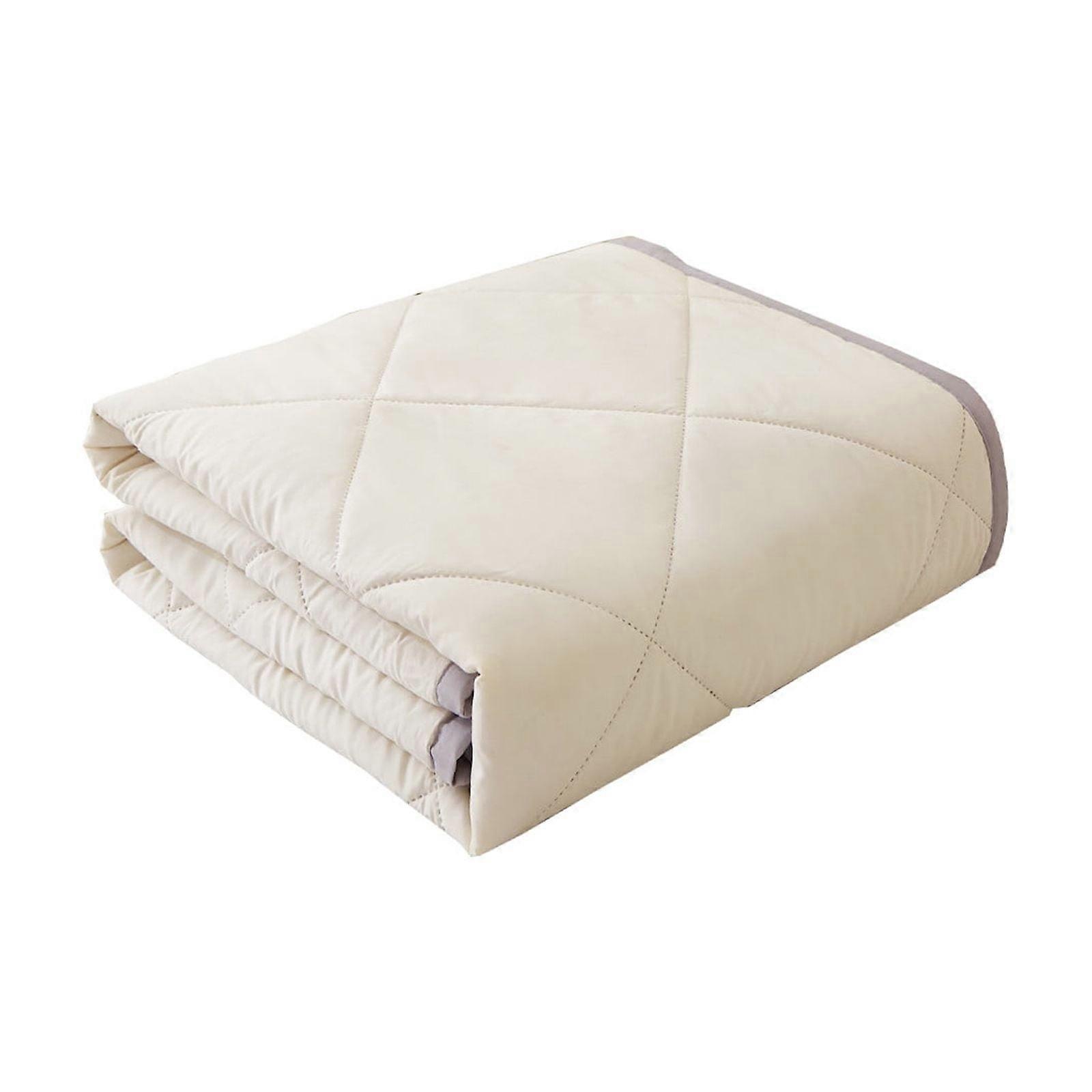 Double Sided Summer Washed Cotton Quilt, Cool & Thin, Machine Washable, Queen Size, Dorm Friendly