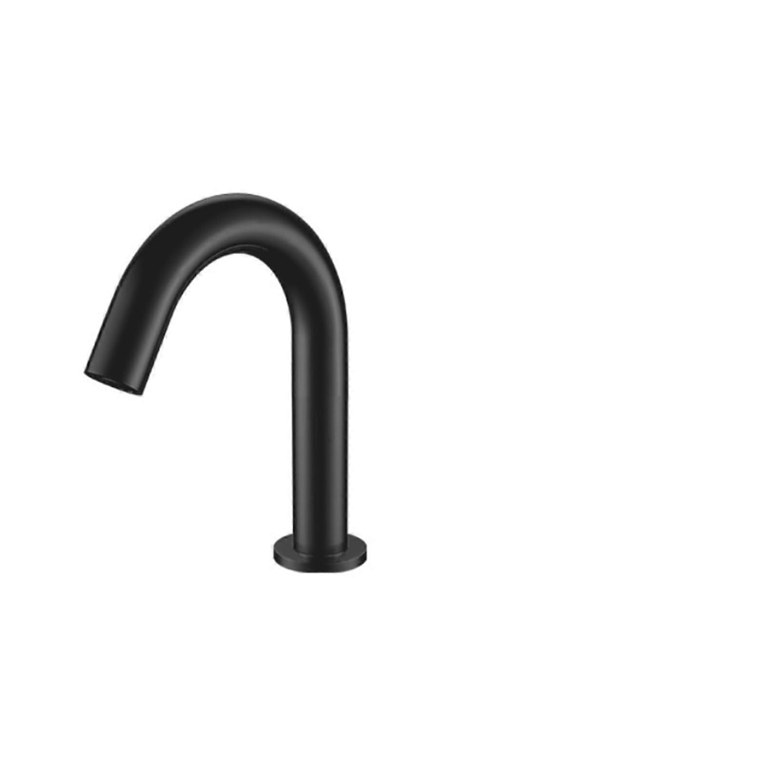 Automatic Sensor Faucet Matte Black for Bathroom Sink with Hot and Cold Mixer Deck Mount