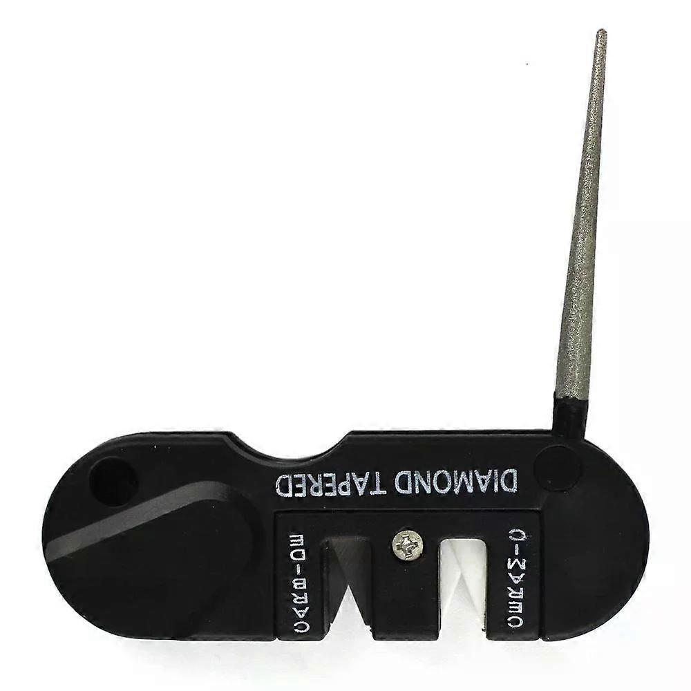 Aff?teur de couteaux Portable 4 en 1, en carbure de c��ramique de tungst��ne, pierre �� aiguiser pour hame?on, Camping randonn��e, outil en diam