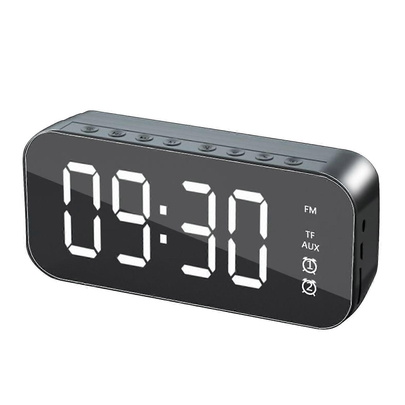 Multifunction Wireless Bluetooth-compatible Subwoofer Speaker Music Player Alarm Clock