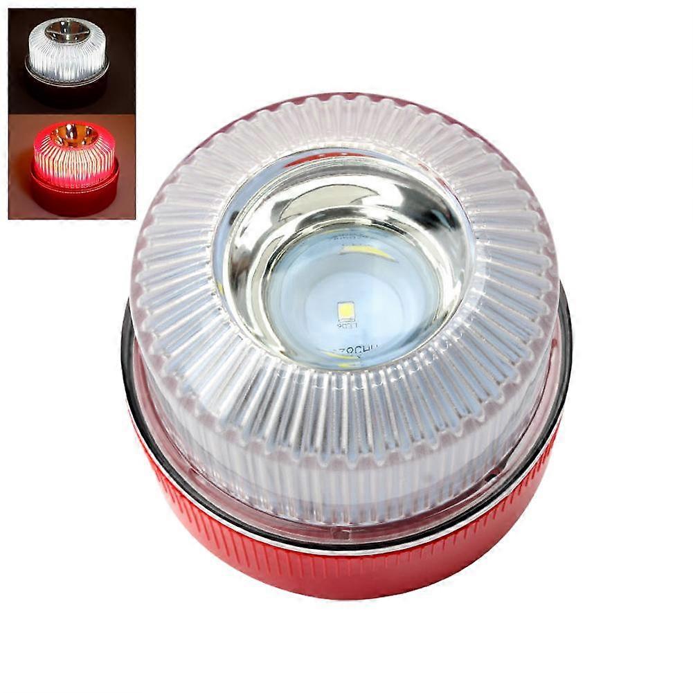 Universal Car Warning Light LED White Emergency Light V16 Flashing Emergency Lights Bottom Strong Magnetic Traffic Warning Light