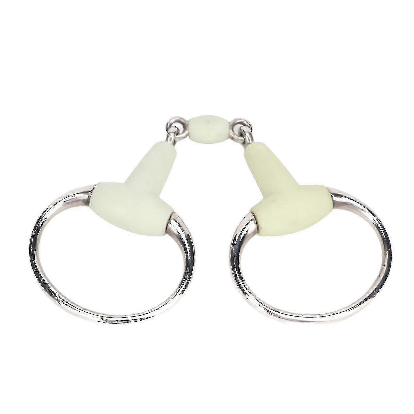 Stal nierdzewna Horse Bit Apple Flavor Rubber Wrapped Horse Mouth Snaffle Bit For Hours Training Racing