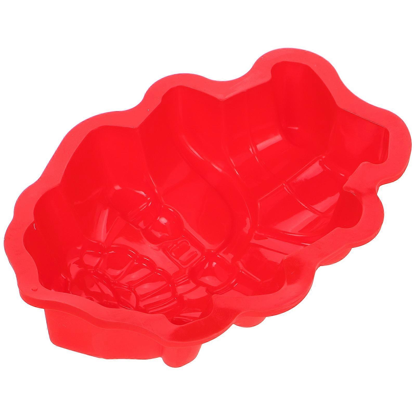 Santa Claus Baking Mold Silicone Mold for Chocolate Red