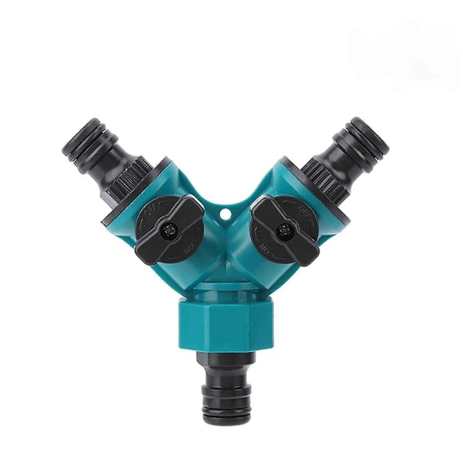 Faucet Valve Y Shape Hose Splitter with Leak Water Control for Garden and Kitchen Use