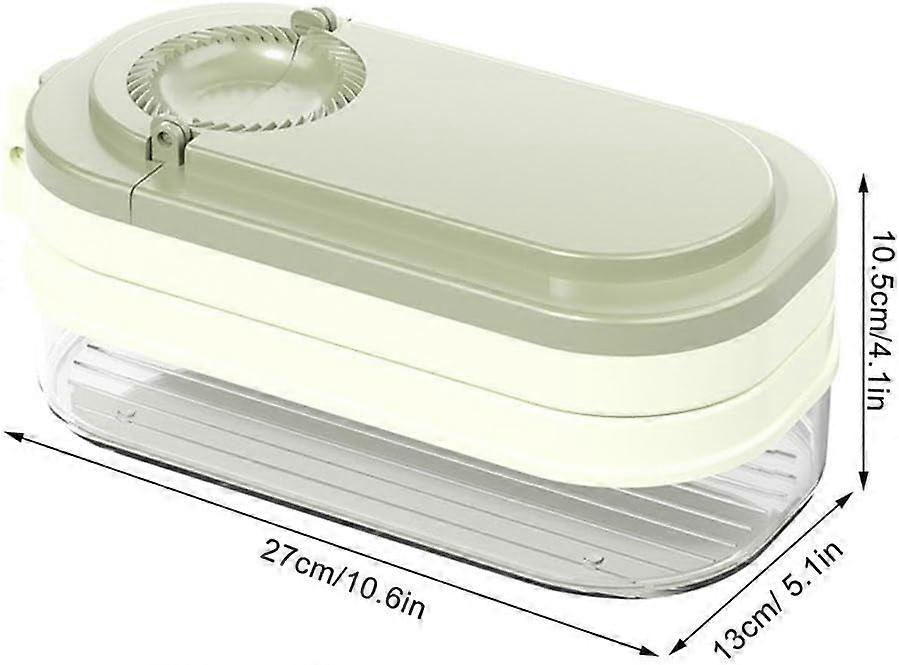 Dumpling Maker with Storage Box, Multifunctional Dumpling Press Set, LeakProof Seal, Green