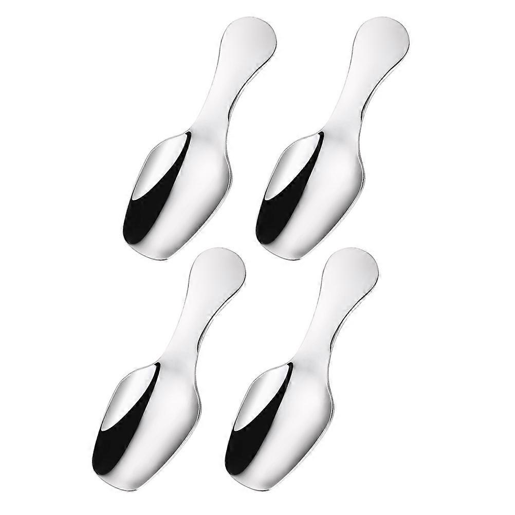 4Pcs Stainless Steel Tea Spoon for Home Silver Mini Flatware Spoon
