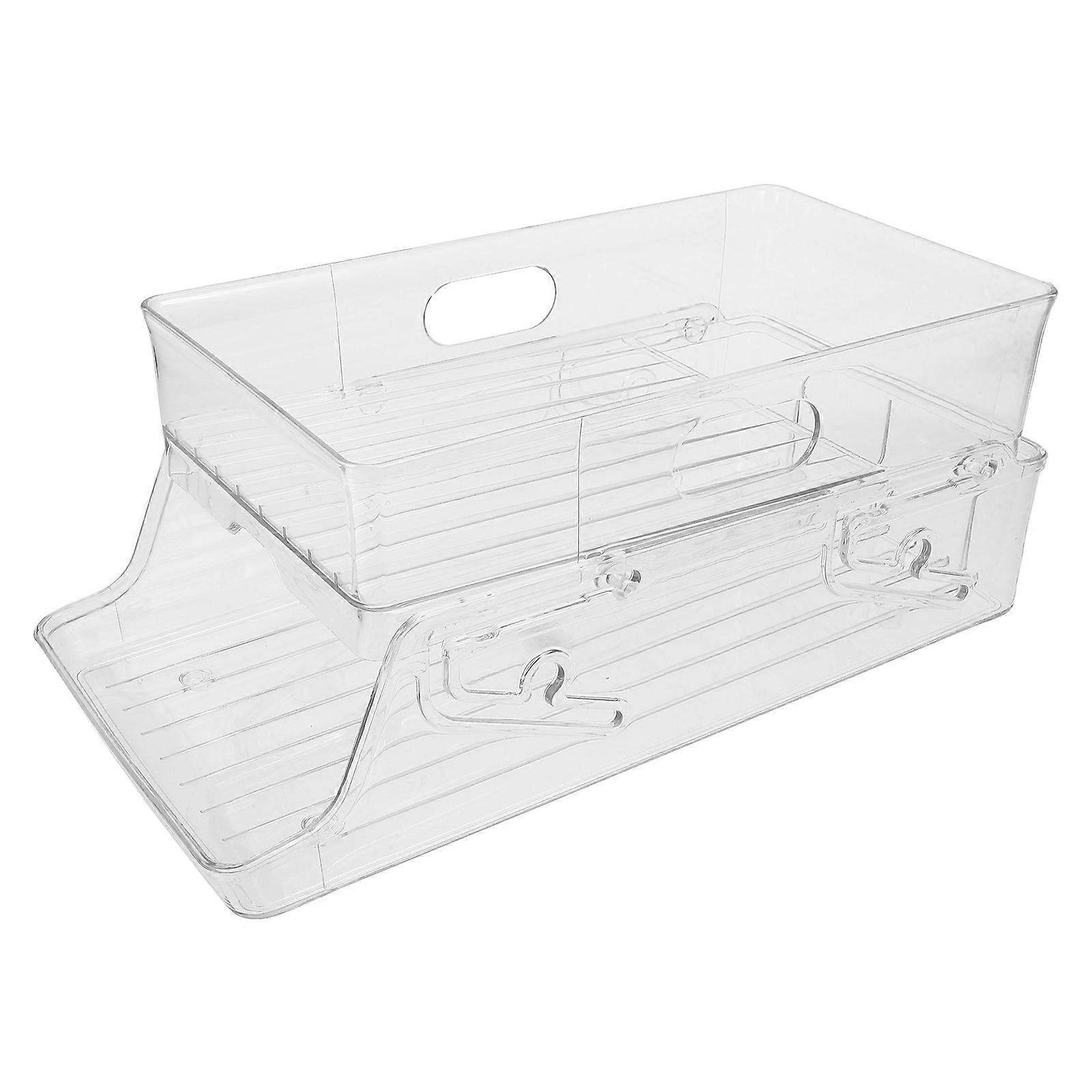 2Pcs Beverage Can Organizer Transparent Holder for Bathroom Use