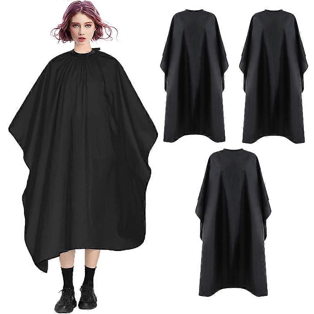 Hair Cutting Cape Waterproof Nylon with Adjustable Snap Closure Full Coverage Barber Cape 3 Pack
