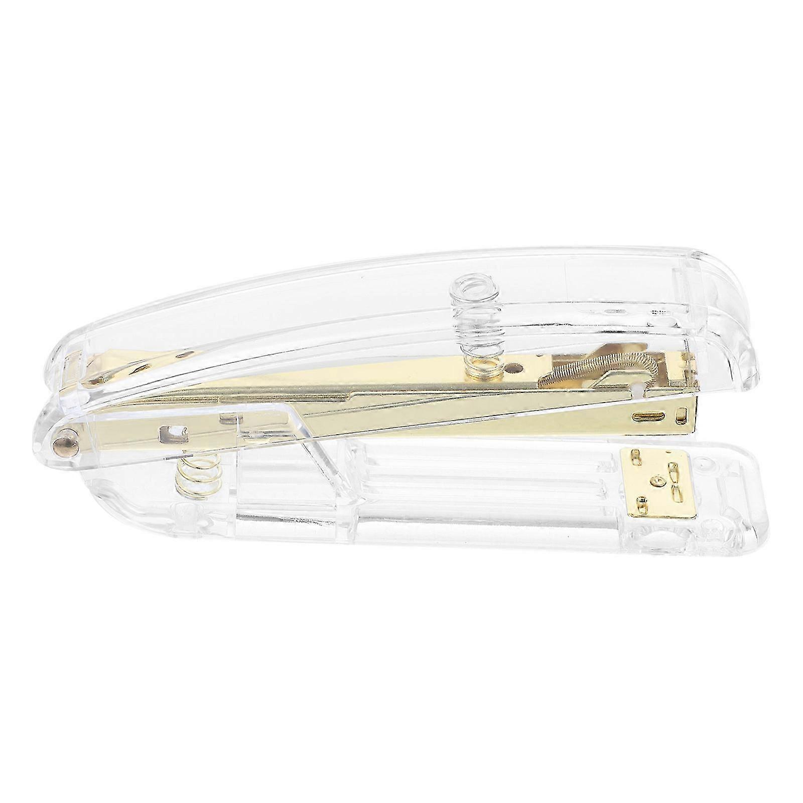 Plastic Stapler for Paper Binding 3Pcs Transparent Stapler for Office Use