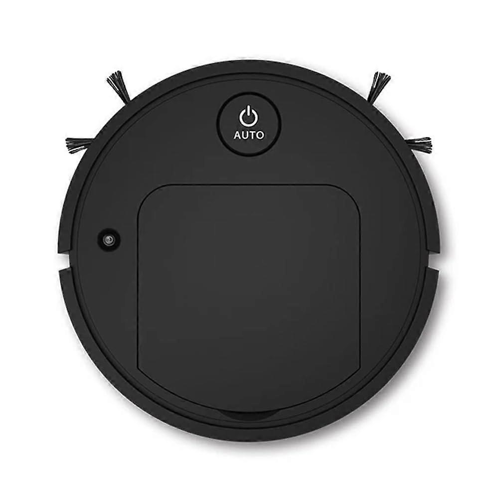 UltraThin 5in1 Robot Vacuum Cleaner with Mopping Function, USB Rechargeable, Black