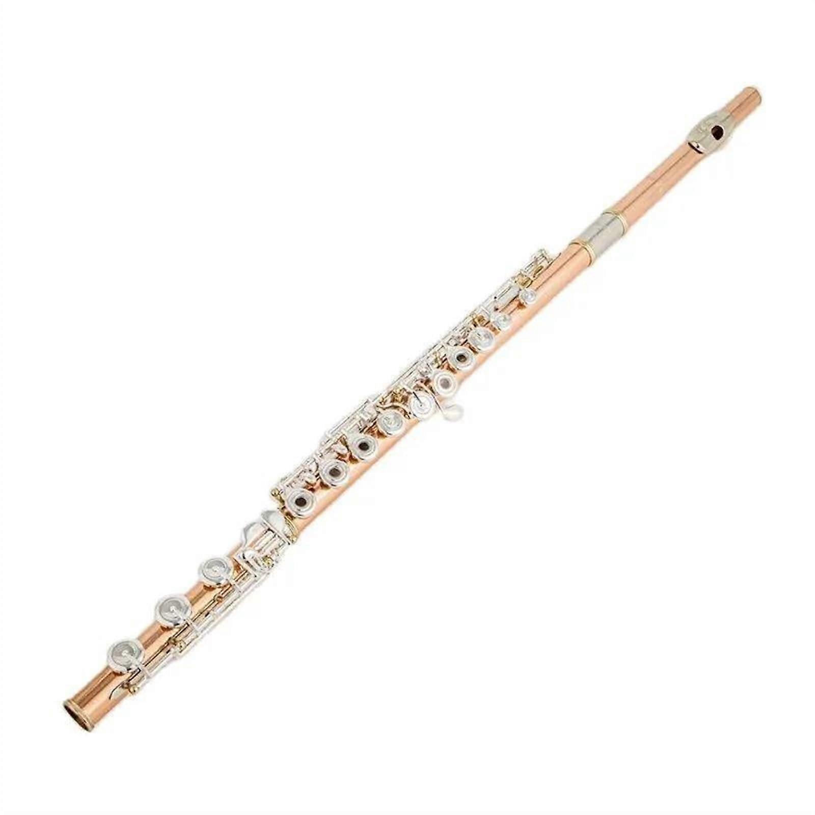 Open Hole C Flute 17 Key Phosphor Copper Body with Silver Plated Keys for Beginners
