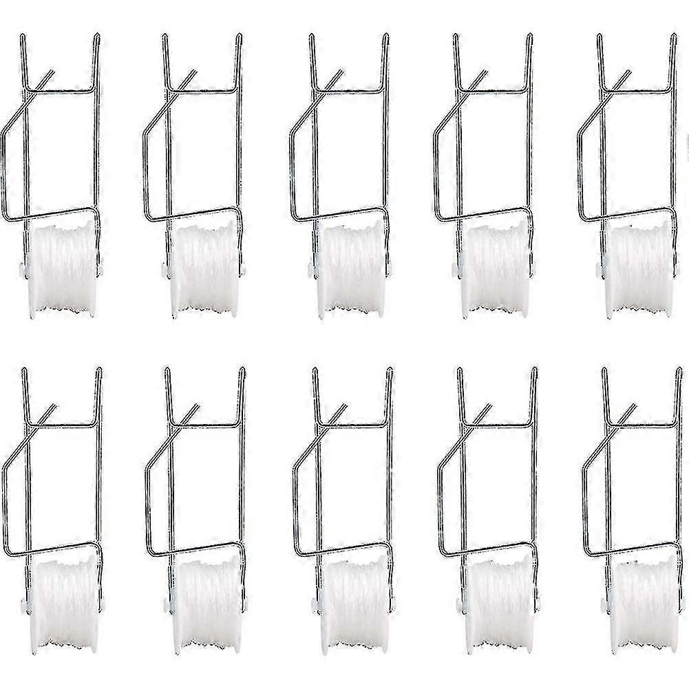 10pcs tomato trellis roller hooks with vine support string plant rope roller hooks