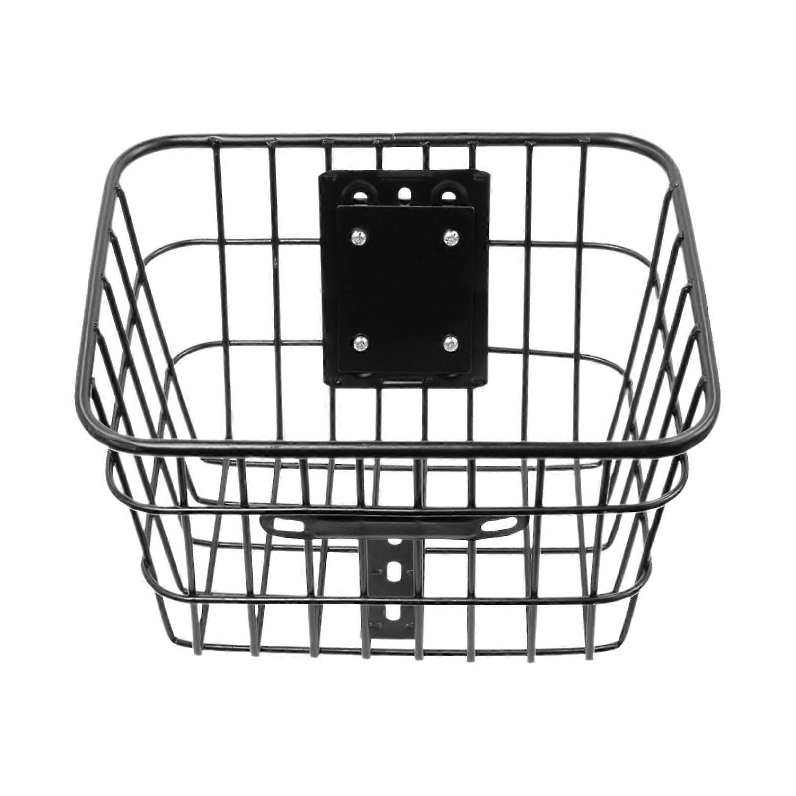Detachable Bike Handlebar Basket with QuickRelease Mount, Durable Iron Mesh, Spacious Storage